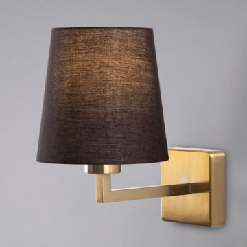 Wandlamp Sharifa | Goud Zwart | Metalen Frame | Stoffen Kap