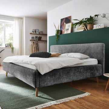 Tweepersoonsbed Younes 160x200cm - antraciet