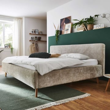Tweepersoonsbed Younes 160x200cm - beige
