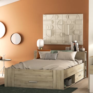 Bed Polly 140 x 190 cm-Kronberg eik