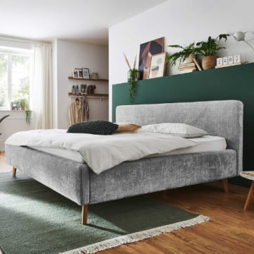 Tweepersoonsbed Younes 180x200cm - grijs