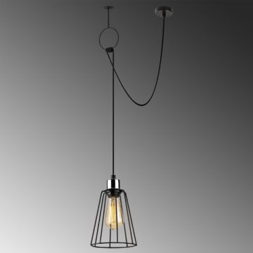 Opviq | Verstelbare kroonluchter van 130 cm | Metalen behuizing | Zwart