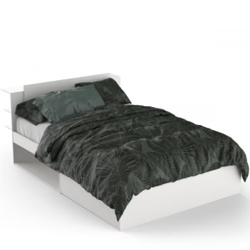 Bed Maura met opbergruimte 140 x 190cm/200 cm-mat wit