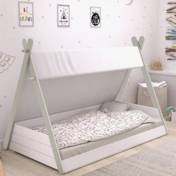 Tipibed Dreamcatcher 90 x 200 cm-mat wit/taupe/ecru