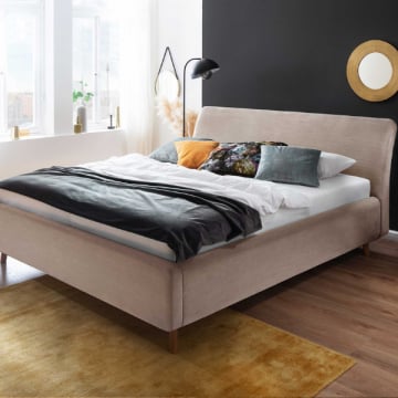 Tweepersoonsbed Cézanne 160x200cm met opbergruimte - beige