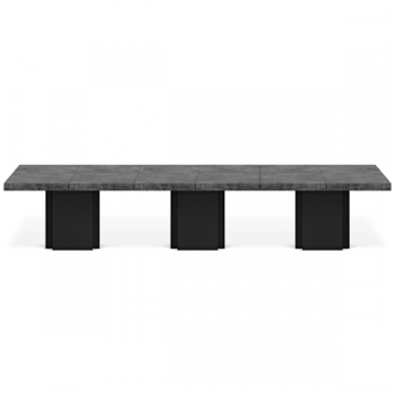 Eettafel Mundus 392 x 130 cm - beton/zwart