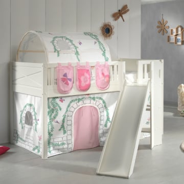Halfhoogslaper Scottie 90x200 cm Birdy 3 met glijbaan-wit