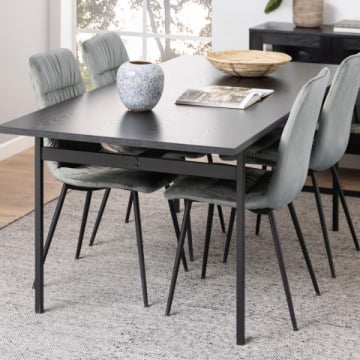 Angus Rechthoekige Eettafel - Essen Zwart (200x90 cm)