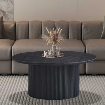 Salontafel Lagos | Ø80 x 38 cm | Donkerbruin