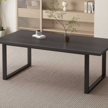 Alexander 200cm Donkerbruine Tafel | Metalen poten, MDF Tafelblad.