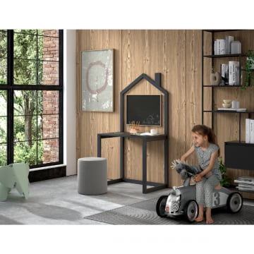 Kinderbureau Dallas - 81x50x151 cm - Zwart 