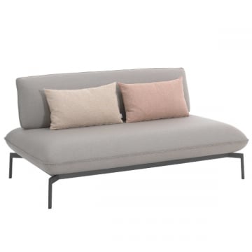 Tweezitbank voor tuin Todo | 160 x 95 x 80 cm | Lichtgrijs