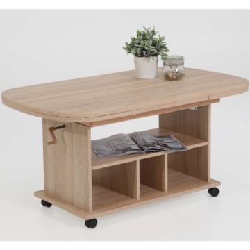 Salontafel Ziba 107/157x67x53/63 cm-sonoma eik