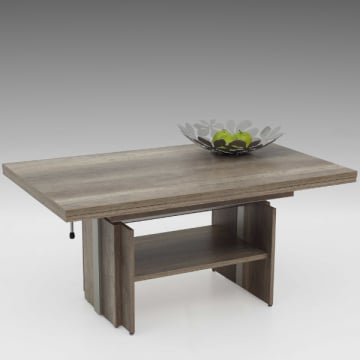 Salontafel Jeronne 110/177x68x53/69 cm-wilde eik