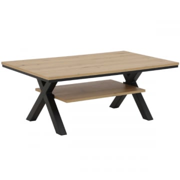 Salontafel Matsy 110x67 cm-artisanale eik