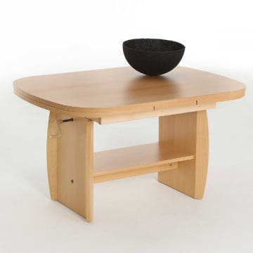 Salontafel Mihanne 90/142x68x52/62 cm-beuk