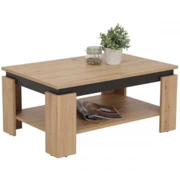 Salontafel Timo 90x60 cm-artisan/zwart