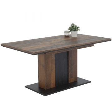 Eettafel Atnalta 160/210x90 cm-Oldwood/gebrand hout