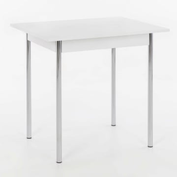 Eettafel Kolette 75x55 cm-wit/chroom