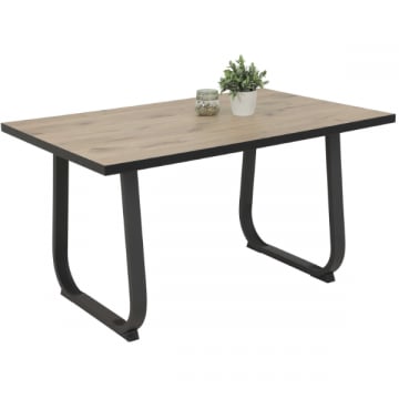 Eettafel Suri 140x90 cm-Oldwood/antraciet
