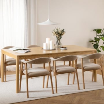 Rechthoekige eettafel Atlantic - 200x100 cm - eikfineer