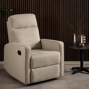 Relaxfauteuil Asila met verstelbare rugleuning - beige