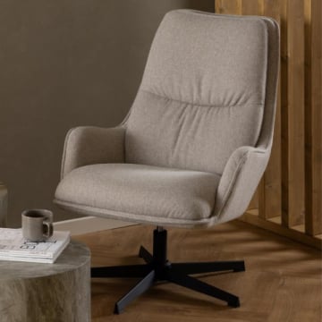 Draaibare loungestoel Bosley - beige