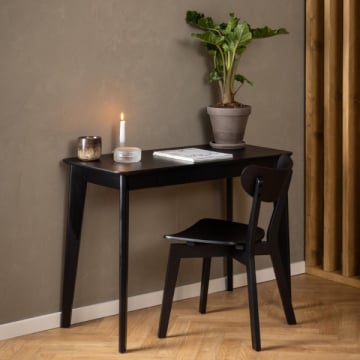 Bureau Roxby met lade - zwart eikenfineer