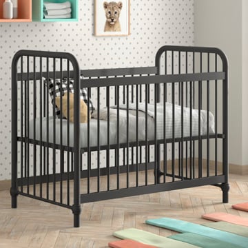 Babybed Bronxx - 60x120cm - mat zwart