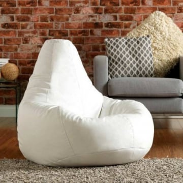Zitzak Zander - 30x80x75 cm - Polyester/wit 