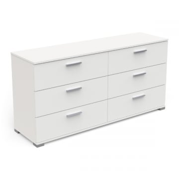 Ladekast Izzy - 150x42x76,40 cm - Wit/spaanplaat 