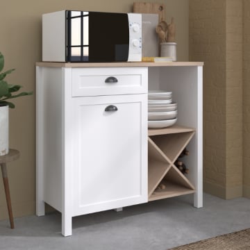 Keukenkastje Cotilion 110x43x91cm - wit/eikdecor