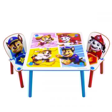 Kindertafel met 2 stoeltjes Paw Patrol - 63x63x45 cm - Multicolor/spaanplaat