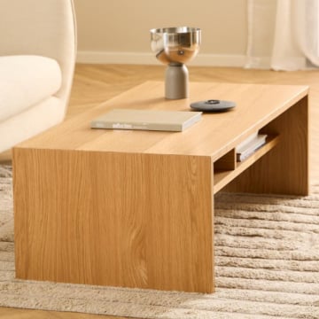Salontafel Marno 120x60x40cm met open vak - eikfineer