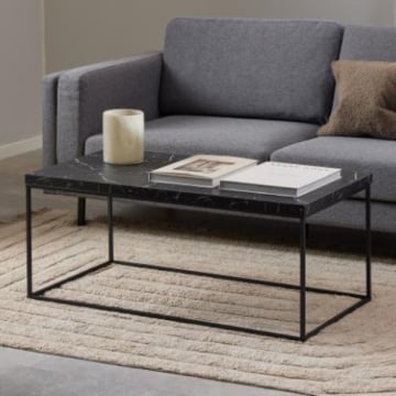 Salontafel Barossa 110x55x45cm - zwart marmer