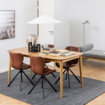 Vierkante eettafel Montreux - 219x90x75 cm - Eik 