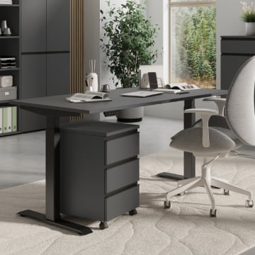 Elektrisch verstelbaar bureau Bogdan - 120x80x72-120cm - antraciet