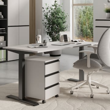 Elektrisch verstelbaar bureau Bogdan - 160x80x72-120cm - beige