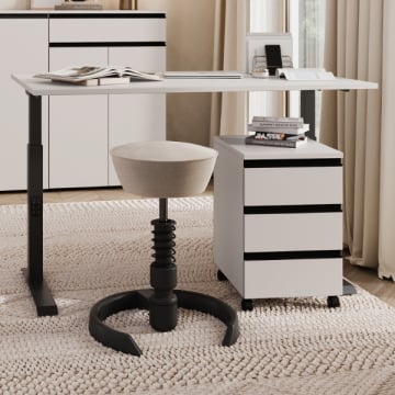 Verstelbaar bureau Bogdan - 120x80x68-91cm - beige