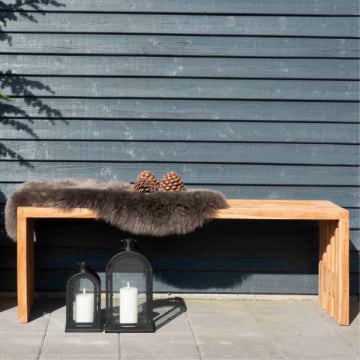 Natuurlijke teakhouten bank - 140x35x48 cm