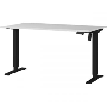 Elektrisch verstelbaar bureau Ergoflex - 140x80x120cm - lichtgrijs/zwart