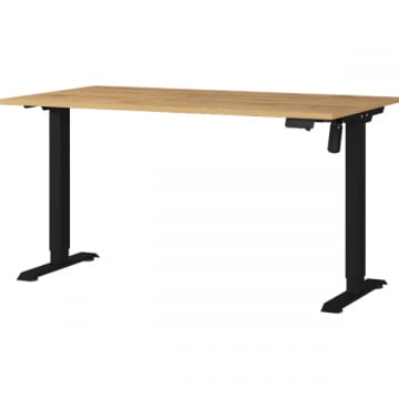 Elektrisch verstelbaar bureau Ergoflex - 140x80x120cm - eikdecor/zwart