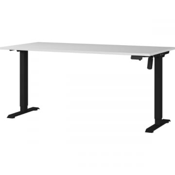 Elektrisch verstelbaar bureau Ergoflex - 160x80x120cm - lichtgrijs/zwart