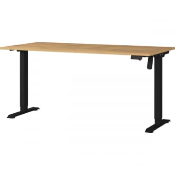Elektrisch verstelbaar bureau Ergoflex - 160x80x120cm - eikdecor/zwart