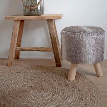 Bombay Vloerkleed - Natuur Jute, 150 cm.