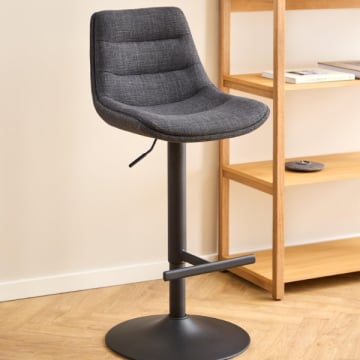 Verstelbare barstoel Adèle - 65-86cm - donkergrijs