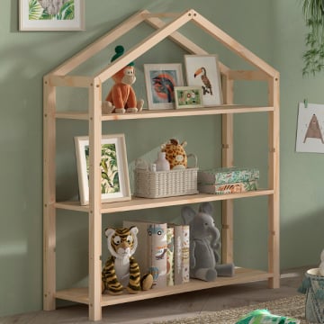 Boekenrek Dallas - 111x40x141cm - massief dennenhout 