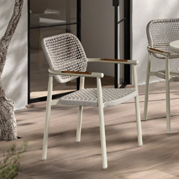 Tuinstoel Midleton - stapelbaar - aluminium - zand