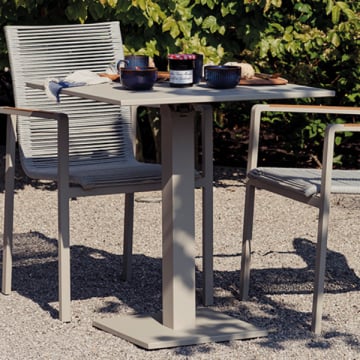 Plooibare tuintafel Prada - 70x70x76cm - beige aluminium