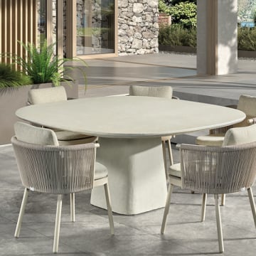 Tuintafel Tiago - 160x160x76cm - cement